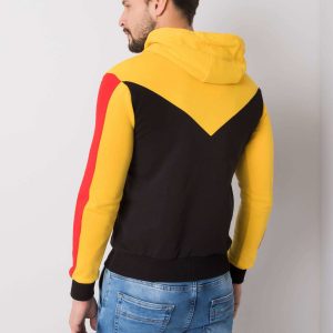 Braxton Men's Yellow and Black Hoodie