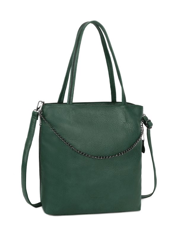 Green large bag made of eco leather LUIGISANTO