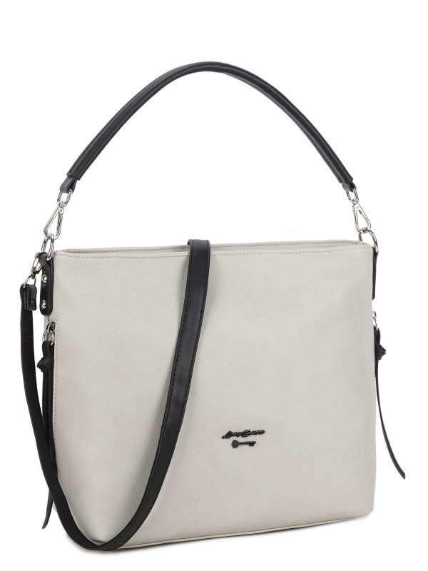 Grey bag with detachable strap LUIGISANTO