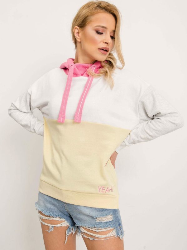 White-Yellow Sweatshirt Cherie