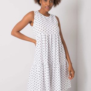 White polka dot dress Norinne RUE PARIS