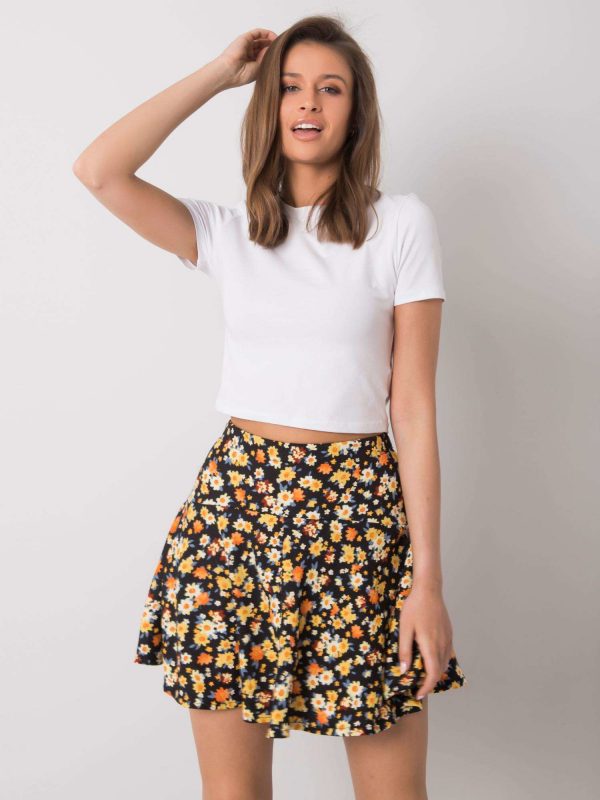 Black and yellow flower skirt Chelle RUE PARIS