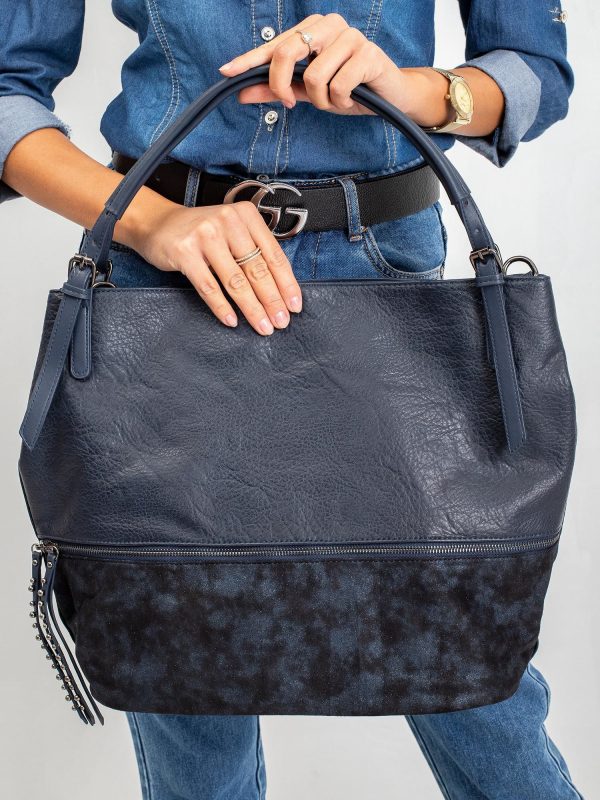 Navy blue shopper bag