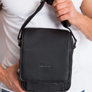 Men's leather bag black