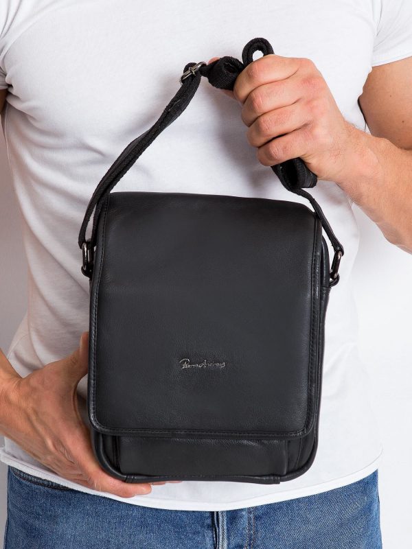 Men's leather bag black