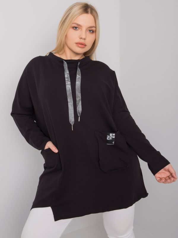 Black cotton tunic plus size Redmond