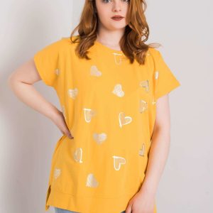 Yellow Plus Size Zandra Cotton Blouse