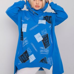 Dark Blue Plus Size Hoodie Ives