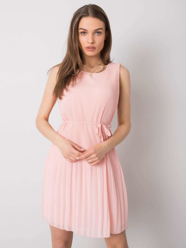 Pale pink pleated dress Monza SUBLEVEL