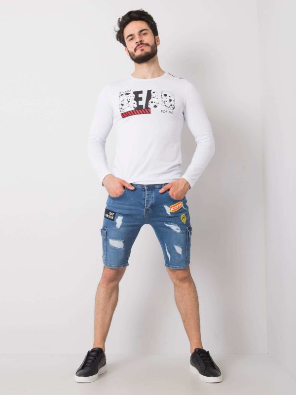 Blue denim shorts for men Carlos