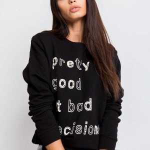 RUE PARIS Black Risky Sweatshirt