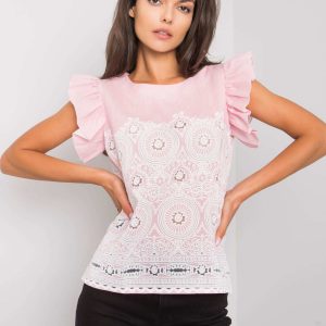 Pink blouse with ruffles Kyan