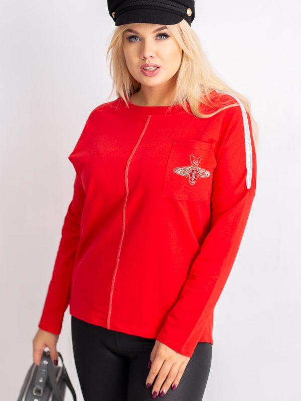 Red Plus Size Backstage Sweatshirt