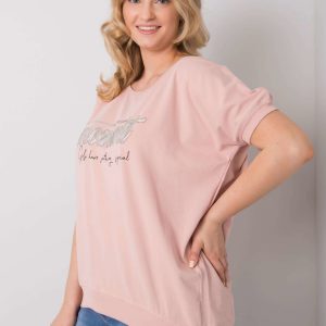 Jassmine Dirty Pink Plus Size Ladies Blouse