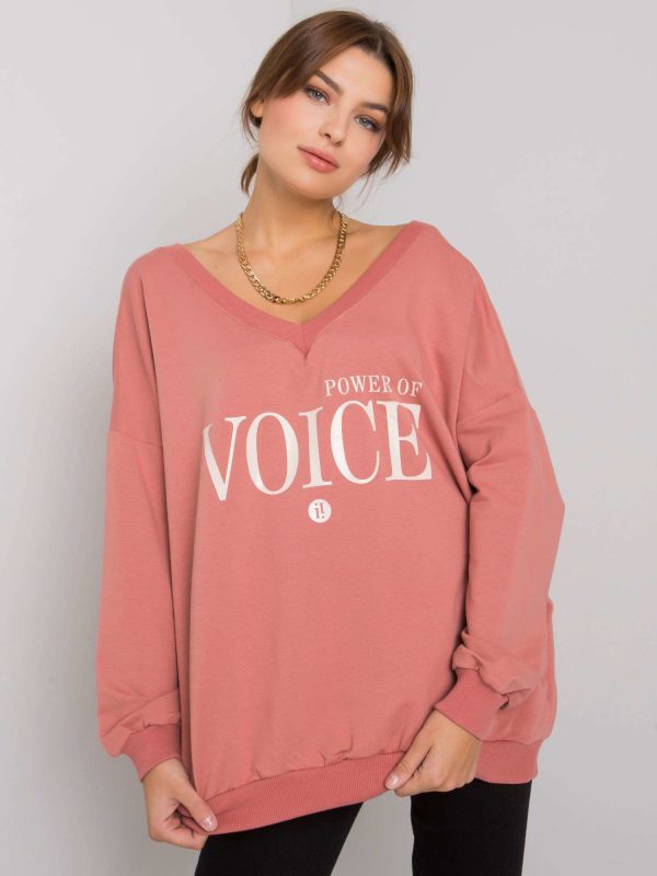 Dirty pink sweatshirt for women with Maral inscription