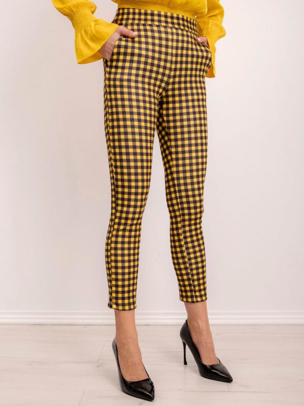 BSL Yellow and Black Plaid Pants