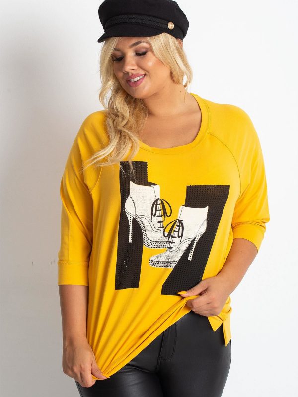 Yellow plus size blouse Lifesaver