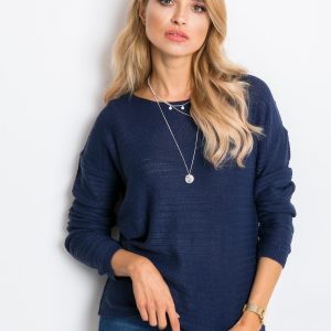 RUE PARIS Navy blue Sugarfrost sweater