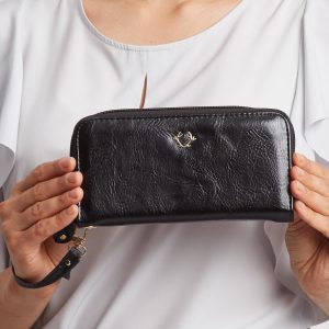 Black Zip Wallet