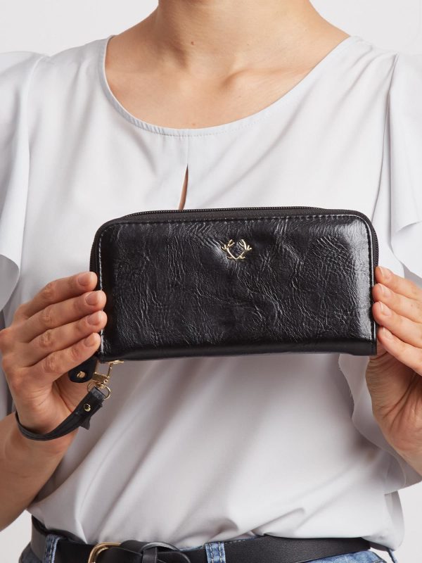 Black Zip Wallet