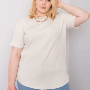 Light beige plus size blouse Stella