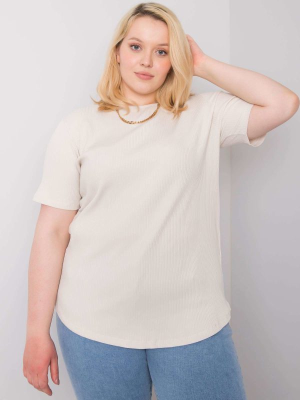 Light beige plus size blouse Stella