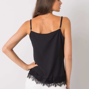 Black Leyla Lace Ladies Top