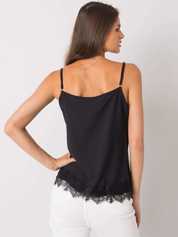 Black Leyla Lace Ladies Top