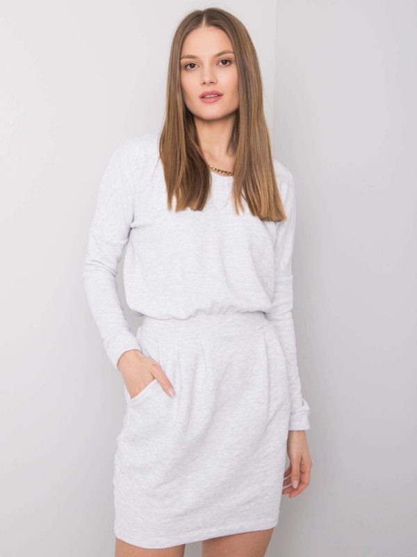 Light grey melange dress Kloe RUE PARIS