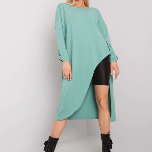 Pistachio cotton oversize tunic Brenda