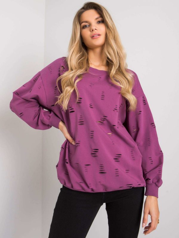 Dark purple cotton sweatshirt Catalina