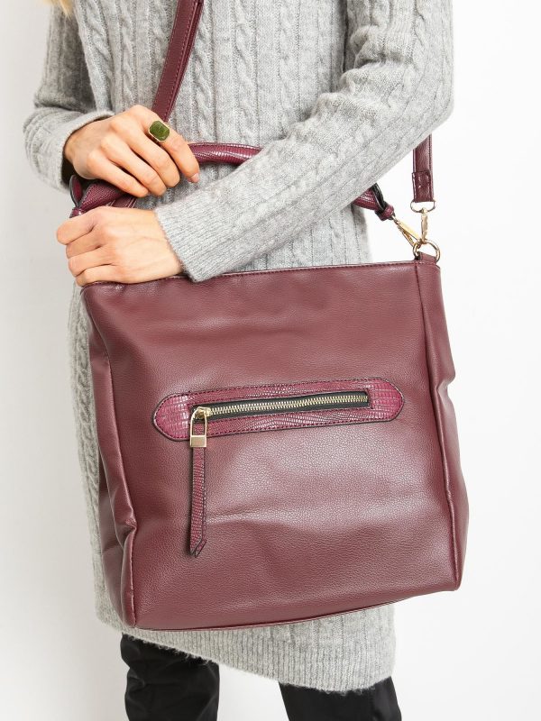 Plum eco-leather city bag