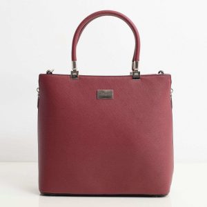 Burgundy saffiano bag