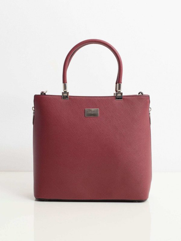 Burgundy saffiano bag