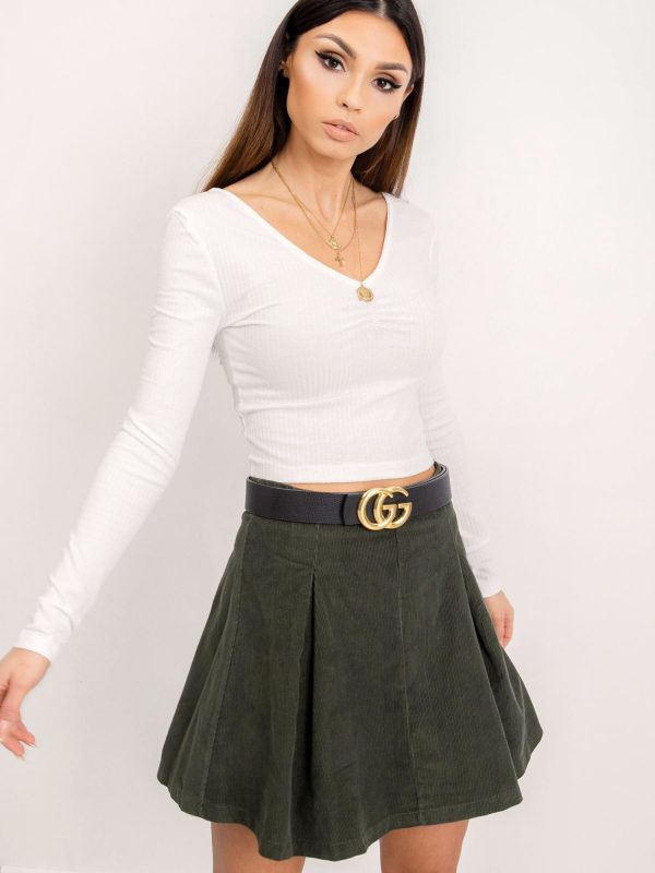 BSL Khaki Corduroy Skirt