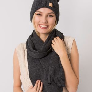 Dark gray knitted set for winter RUE PARIS