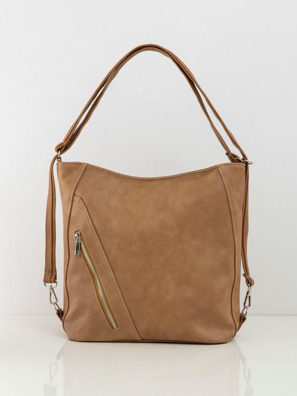 Camel women's bag made of eco leather