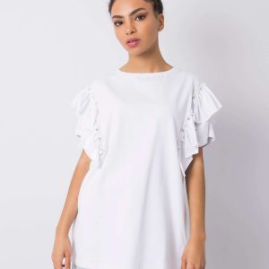 White blouse with Miabella applique