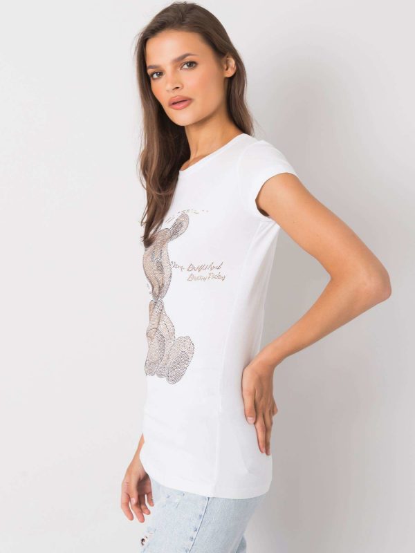 White T-shirt with Misha applique