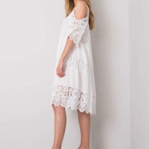 White dress with lace Fiona OCH BELLA