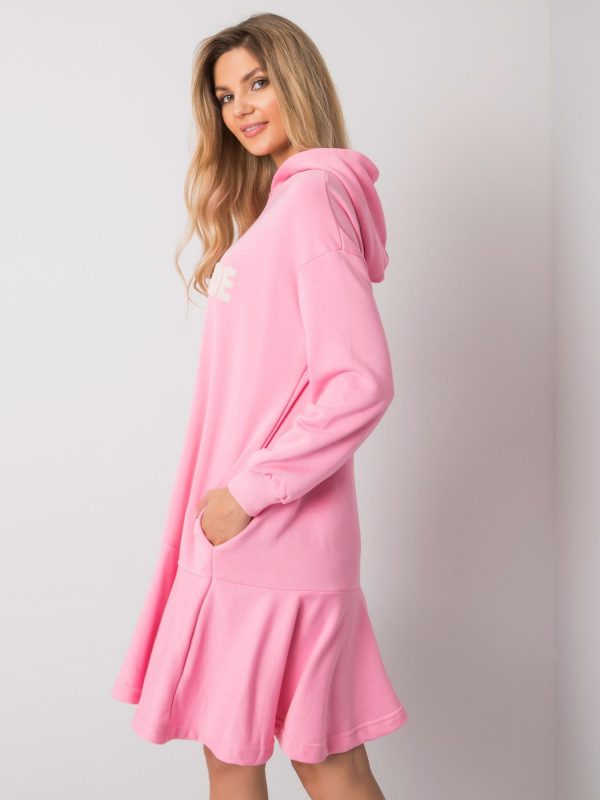 Sherine Pink Sweatshirt Dress