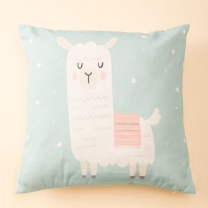 Light Blue Printed Pillow