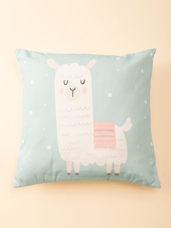 Light Blue Printed Pillow