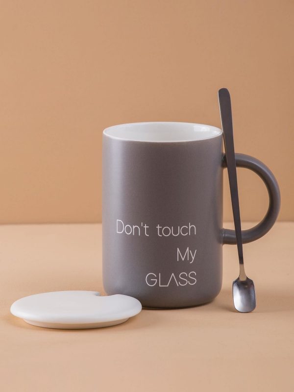 Grey mug with inscription