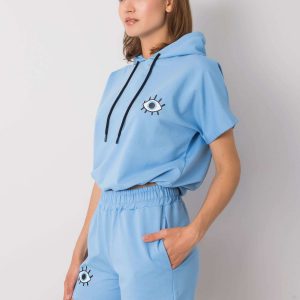 Blue cotton set Kaylie RUE PARIS