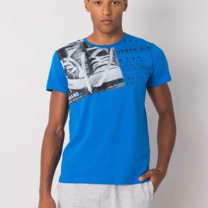 Blue Kendrick Cotton T-Shirt