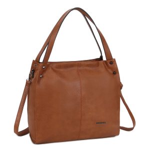 Brown women's bag with studs LUIGISANTO