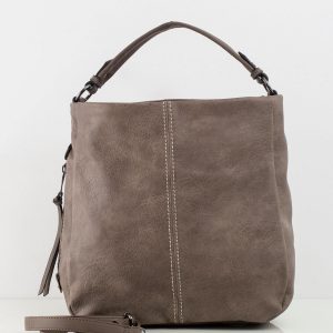 Dark beige eco-leather bag