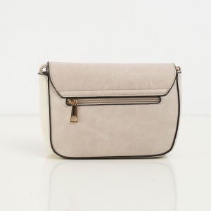 Beige handbag with flap