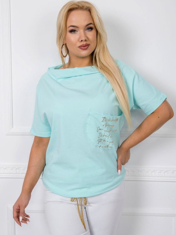 Haylie's light blue plus size blouse